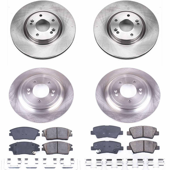 PowerStop OE Stock Replacement Low-Dust Ceramic Brake Pad and Rotor Kit