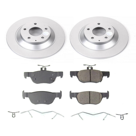 PowerStop Genuine Geomet Coated Rotor and Low-Dust Ceramic Brake Pad Kit