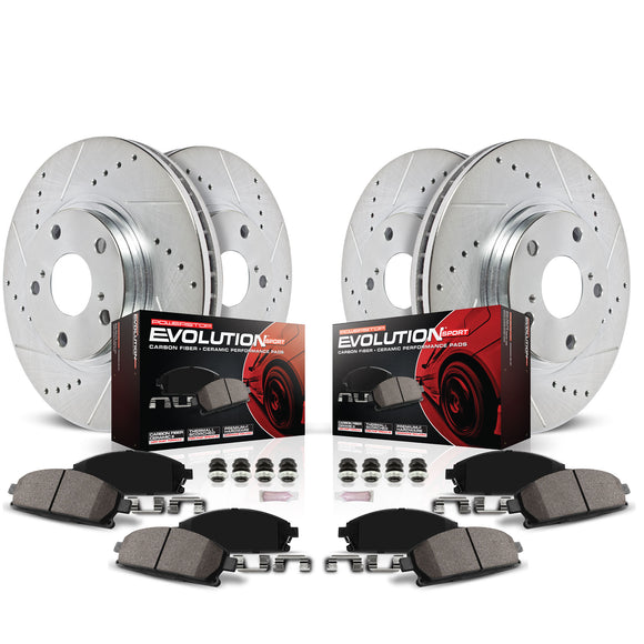 PowerStop Z23 Daily Driver Carbon-Fiber Ceramic Brake Pad and Drilled & Slotted