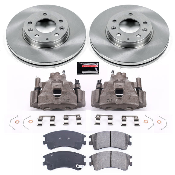 PowerStop OE Stock Replacement Low-Dust Ceramic Brake Pad, Rotor and Caliper Kit