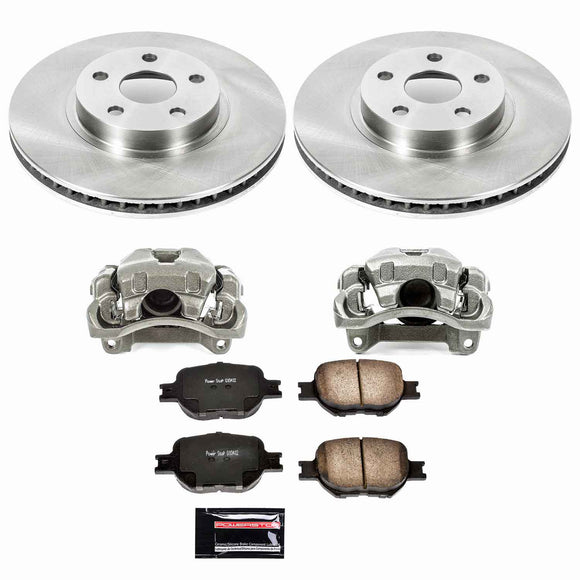 PowerStop OE Stock Replacement Low-Dust Ceramic Brake Pad, Rotor and Caliper Kit