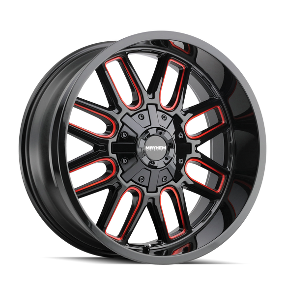 17X9 Mayhem Cogent Black-Red Wheel/Rim 5x127 ET-12 8107-7952BTR