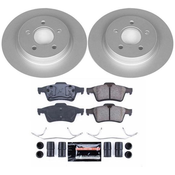 PowerStop Genuine Geomet Coated Rotor and Carbon-Fiber Ceramic Brake Pad Kit