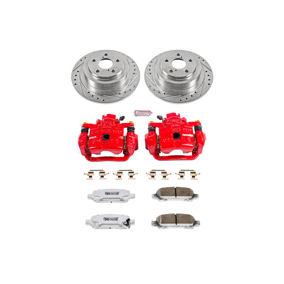 PowerStop Z26 Street Performance Ceramic Brake Pad, Drilled Slotted Rotor, and C