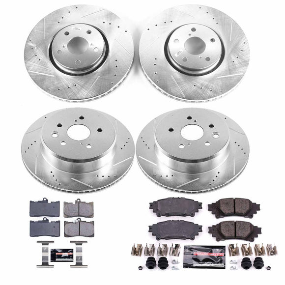PowerStop Z23 Daily Driver Carbon-Fiber Ceramic Brake Pad and Drilled & Slotted