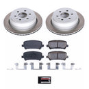 PowerStop Semi-Coated Rotor and Low-Dust Ceramic Brake Pad Kit