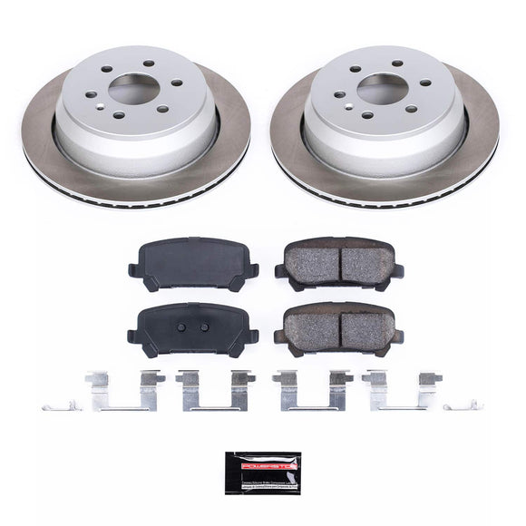 PowerStop Semi-Coated Rotor and Low-Dust Ceramic Brake Pad Kit