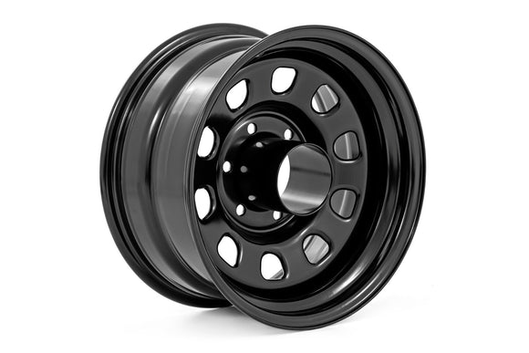 Rough Country Steel Wheel Black 17x9 5x5 5x127 ET0 Wheel Rim