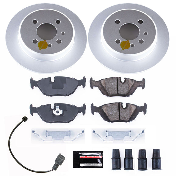 PowerStop Genuine Geomet Coated Rotor and Carbon-Fiber Ceramic Brake Pad Kit