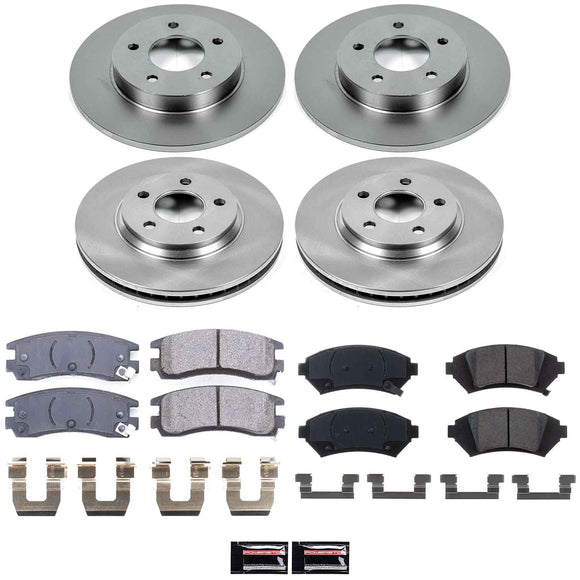 PowerStop OE Stock Replacement Low-Dust Ceramic Brake Pad and Rotor Kit