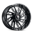 24x14 American Truxx Blade Black/Milled 8x180 ET-76 wheel/rim