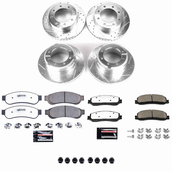PowerStop Z36 Carbon-Fiber Ceramic Brake Pad with Drilled and Slotted Rotor Kit
