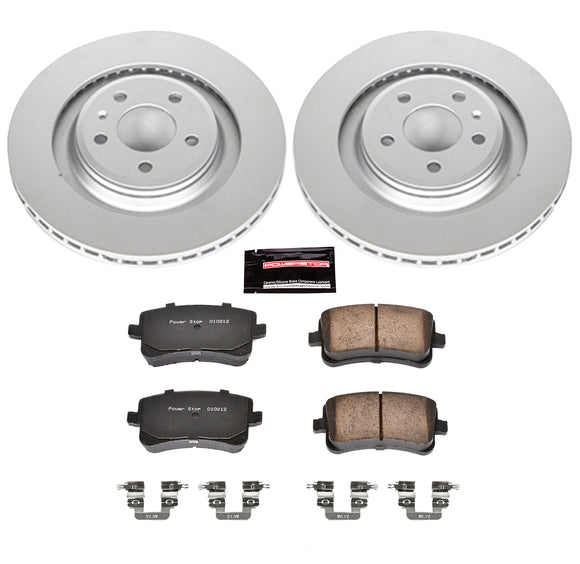 PowerStop Genuine Geomet Coated Rotor and Carbon-Fiber Ceramic Brake Pad Kit