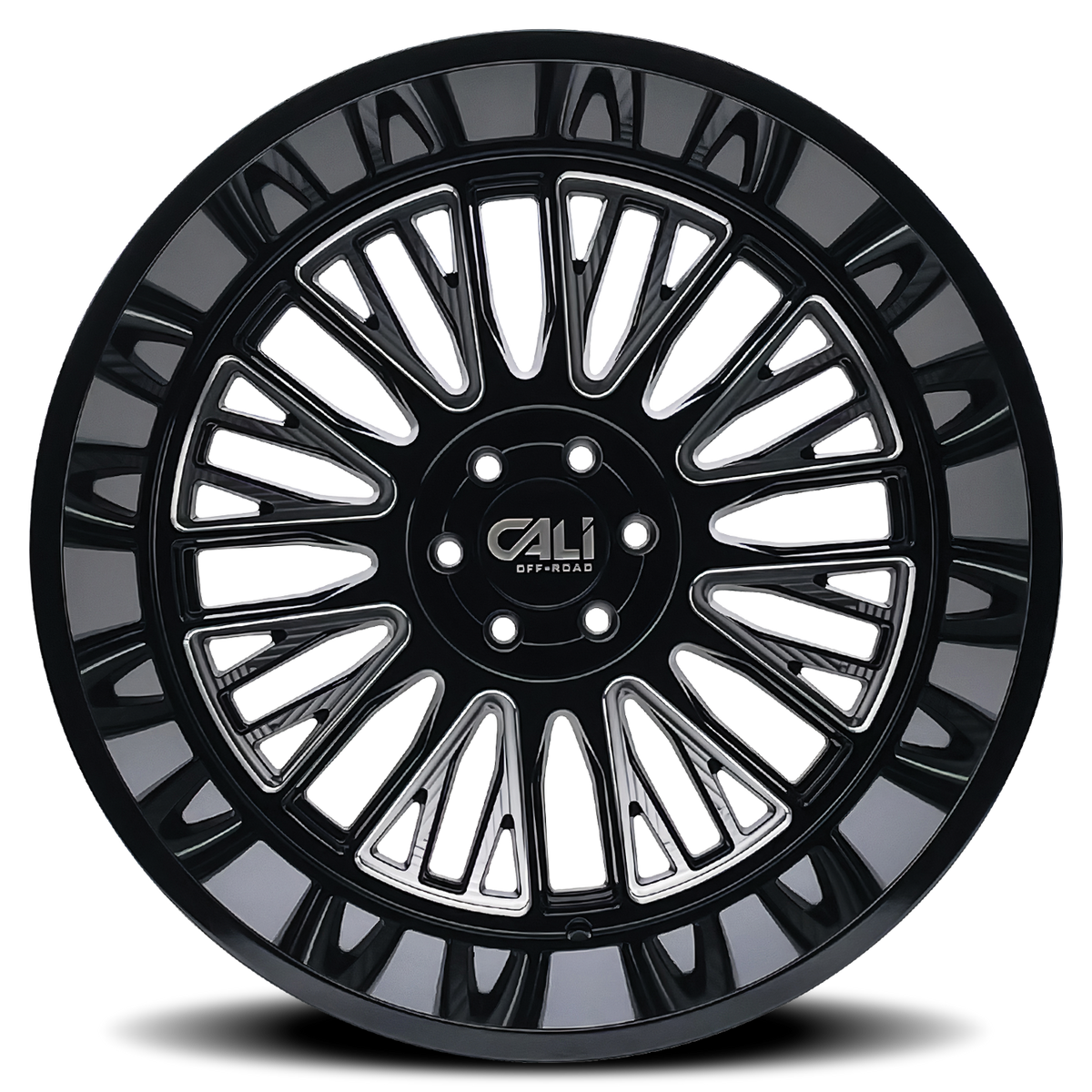 20x10 Cali Off-Road Vertex Gloss Black Milled 5x127 ET-25 CB78.1 Wheel ...