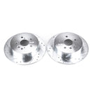 PowerStop Evolution Drilled Slotted Rotors Pair Rear For Toyota RAV4