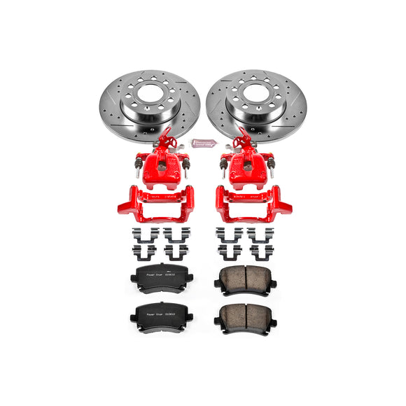 PowerStop Z23 Daily Driver Carbon-Fiber Ceramic Pads Drilled & Slotted Rotor & C