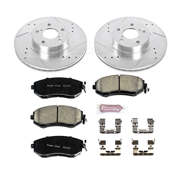 PowerStop Z23 Daily Driver Carbon-Fiber Ceramic Brake Pad and Drilled & Slotted