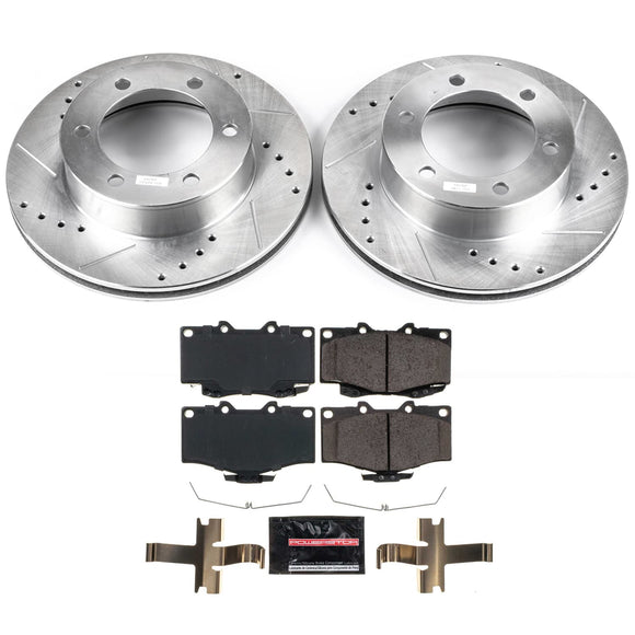 PowerStop Z23 Daily Driver Carbon-Fiber Ceramic Brake Pad and Drilled & Slotted