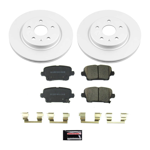 PowerStop Genuine Geomet Coated Rotor and Low-Dust Ceramic Brake Pad Kit