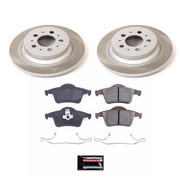 PowerStop Semi-Coated Rotor and Low-Dust Ceramic Brake Pad Kit