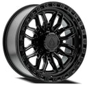 20x9 Arena Wheel Hustle Satin Black Center Glossy Black Lip 8x180 ET20 CB124.2
