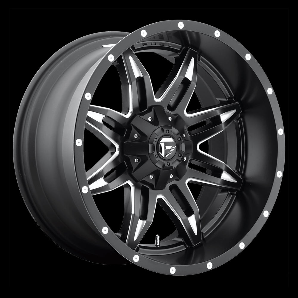 15X10 Fuel D567 LETHAL Matte Black Milled 5X114.3/5X120.65 ET-43 wheel/rim