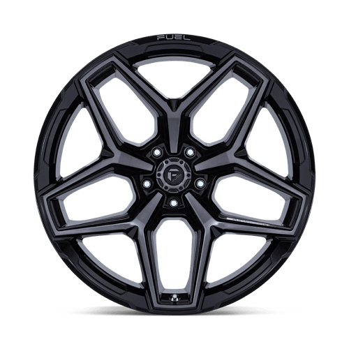 20x10 Fuel Off-Road Flux Gloss Black Brushed Face Gray Tint 5x127 ET-18 Wheel