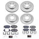 PowerStop Genuine Geomet Coated Rotor and Low-Dust Ceramic Brake Pad Kit