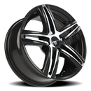 15X6.5 Vision 640 Nitrous Gloss Black Machined Face Wheel 4x100 ET38