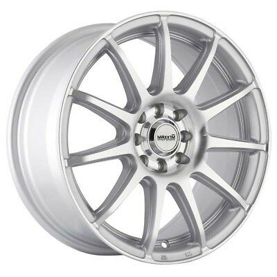 17x7 Maxxim Winner Silver 4x100 4x108 4x4.25 ET40 Wheel Rim