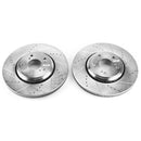 PowerStop Evolution Drilled Slotted Rotors Pair Front For Honda Accord
