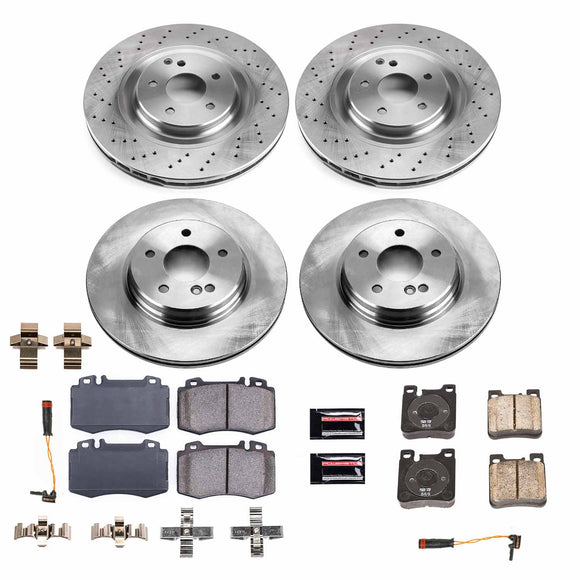 PowerStop OE Stock Replacement Low-Dust Ceramic Brake Pad and Rotor Kit