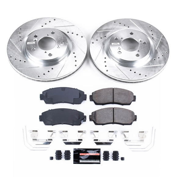 PowerStop Z23 Daily Driver Carbon-Fiber Ceramic Brake Pad and Drilled & Slotted