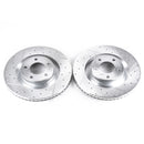 PowerStop Evolution Drilled Slotted Rotors Pair Front For Lincoln MKX