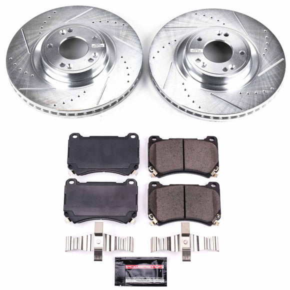 PowerStop Z23 Daily Driver Carbon-Fiber Ceramic Brake Pad and Drilled & Slotted