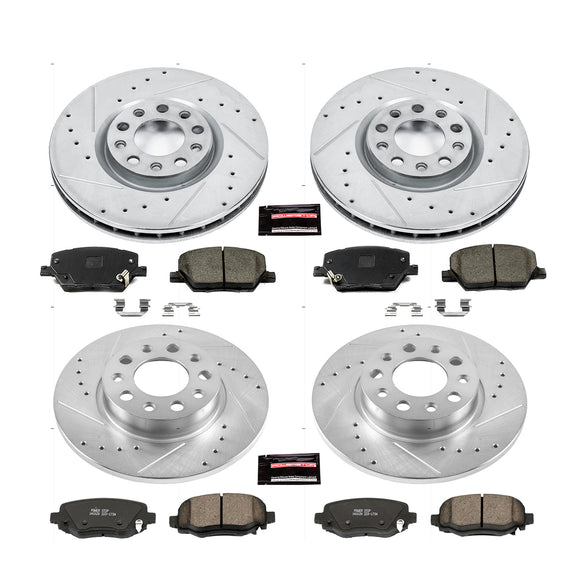 PowerStop Z23 Daily Driver Carbon-Fiber Ceramic Brake Pad and Drilled & Slotted