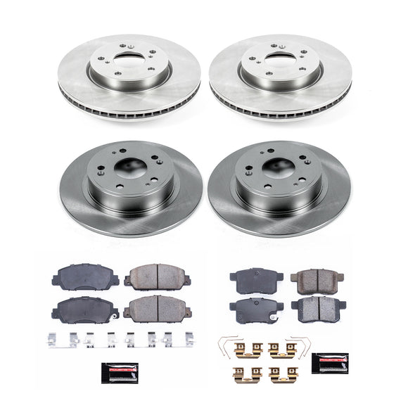 PowerStop OE Stock Replacement Low-Dust Ceramic Brake Pad and Rotor Kit