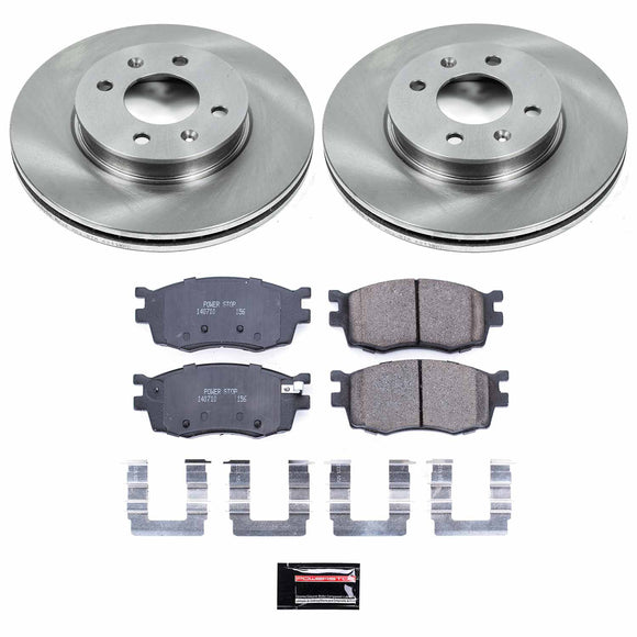 PowerStop OE Stock Replacement Low-Dust Ceramic Brake Pad and Rotor Kit