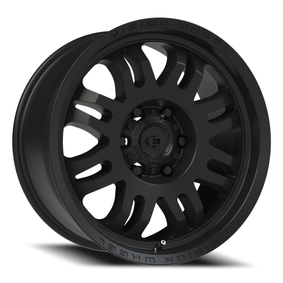 18x8.5 Vision 409 Inferno Satin Black 6x139.7 6x5.5 ET0 Wheel Rim