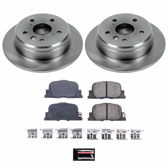 PowerStop OE Stock Replacement Low-Dust Ceramic Brake Pad and Rotor Kit