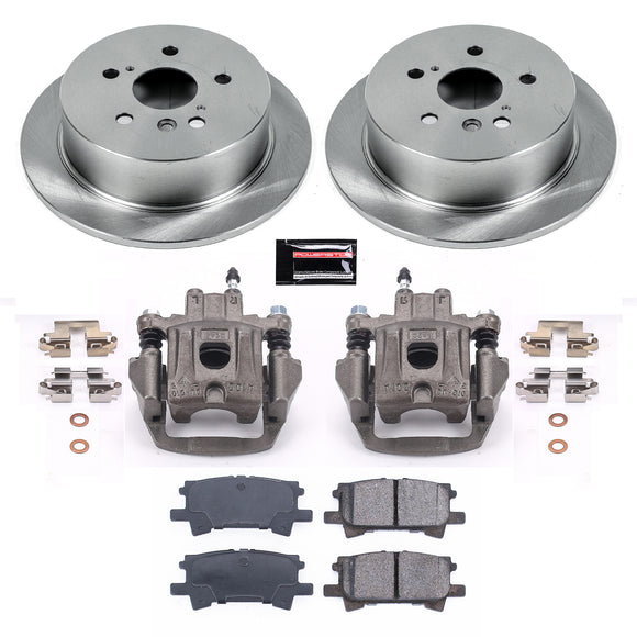 PowerStop OE Stock Replacement Low-Dust Ceramic Brake Pad, Rotor and Caliper Kit