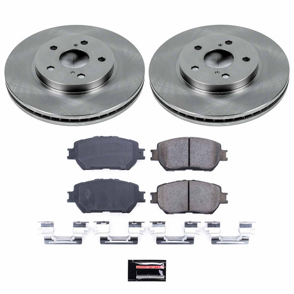 PowerStop OE Stock Replacement Low-Dust Ceramic Brake Pad and Rotor Kit