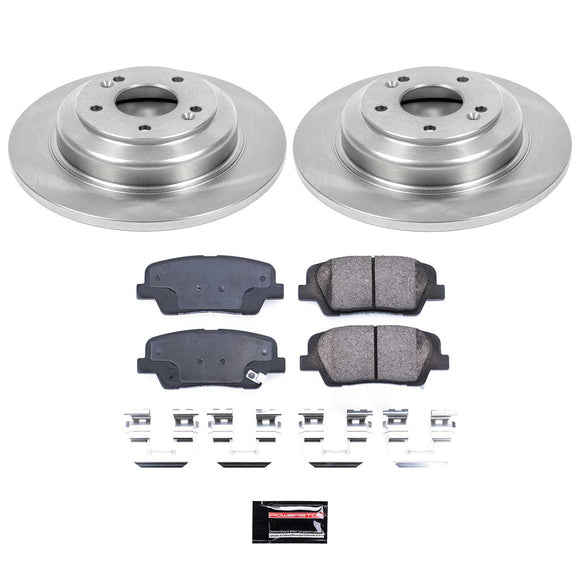 PowerStop OE Stock Replacement Low-Dust Ceramic Brake Pad and Rotor Kit