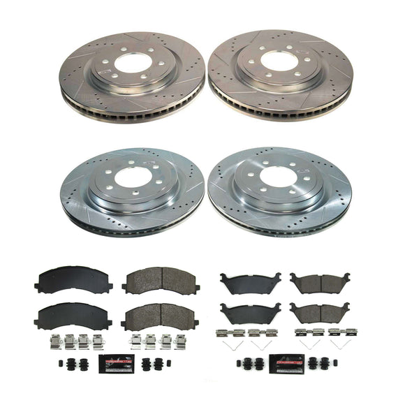 PowerStop Z23 Daily Driver Carbon-Fiber Ceramic Brake Pad and Drilled & Slotted