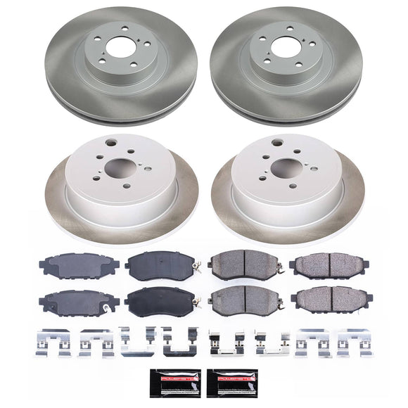 PowerStop Semi-Coated Rotor and Low-Dust Ceramic Brake Pad Kit