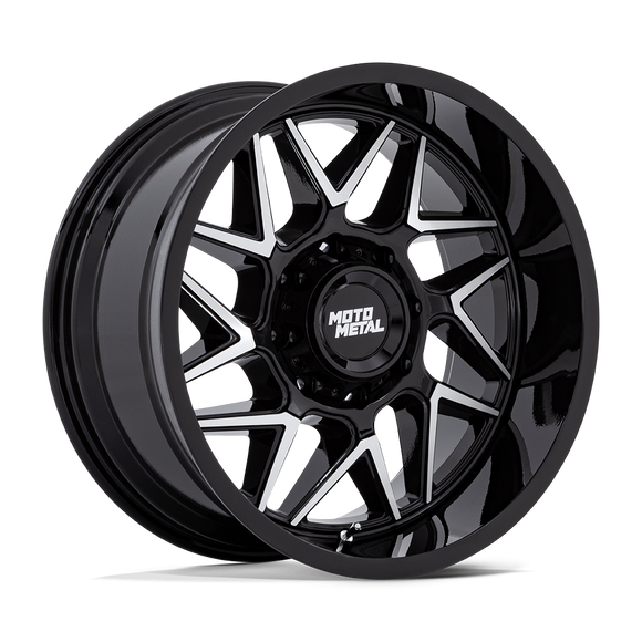 20X10 Moto Metal MO812 Turbine Gloss Black 8x165.1 ET-18 Wheel Rim