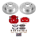 PowerStop Z26 Street Performance Ceramic Brake Pad, Drilled Slotted Rotor, and C