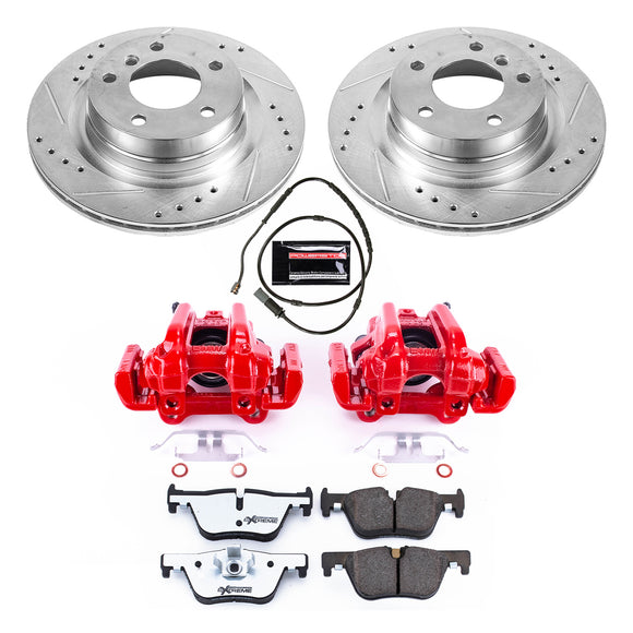 PowerStop Z26 Street Performance Ceramic Brake Pad, Drilled Slotted Rotor, and C