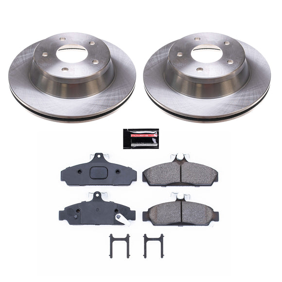 PowerStop OE Stock Replacement Low-Dust Ceramic Brake Pad and Rotor Kit