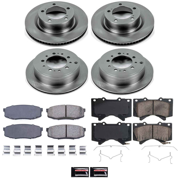 PowerStop OE Stock Replacement Low-Dust Ceramic Brake Pad and Rotor Kit